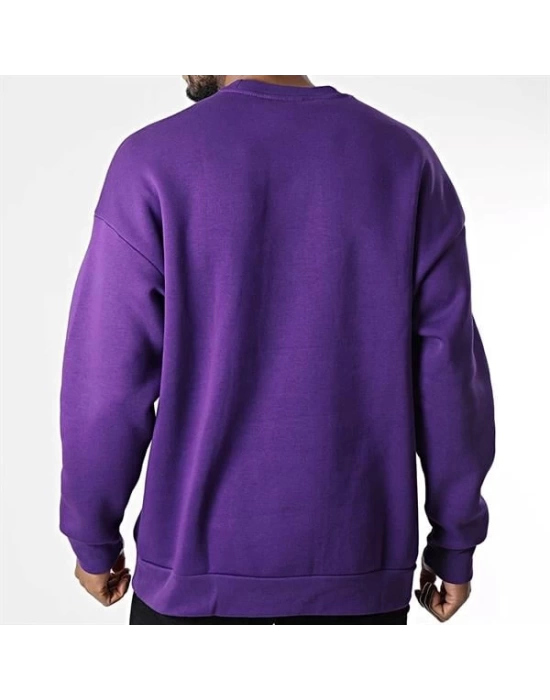 Kabartma Baskılı Oversıze Erkek Sweatshırt