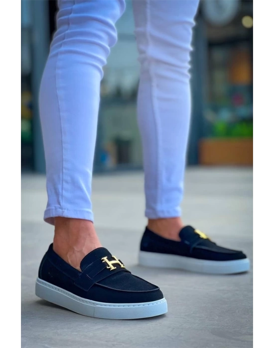 Kb-027  Kuback  Bağcıksız Siyah Süet H Günlük Erkek Ayakkabı