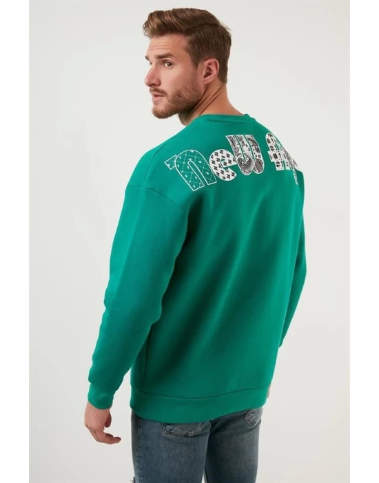 New Age Sırt Baskılı Üç İplik Sweatshirt