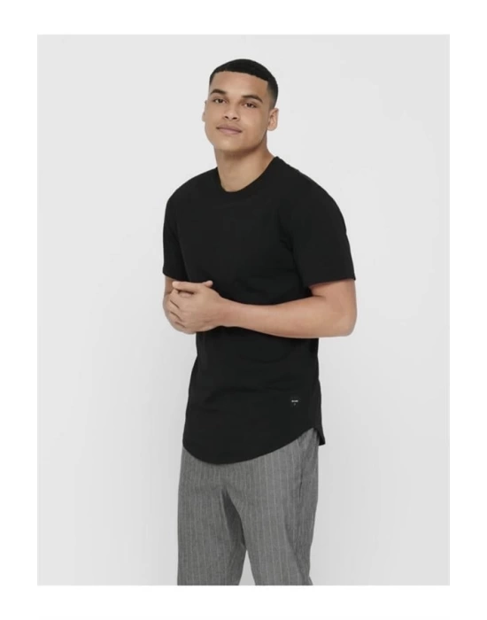 Oval Kesim Erkek T-shirt Bej