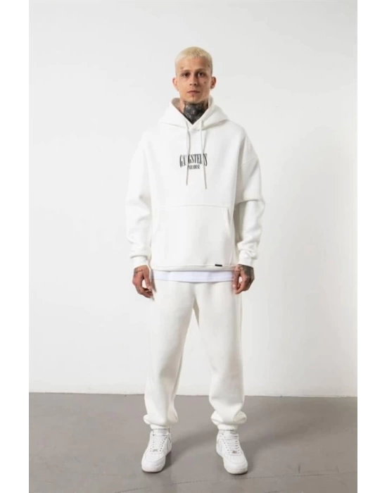 Oversıze Baskılı Erkek Sweatshirt