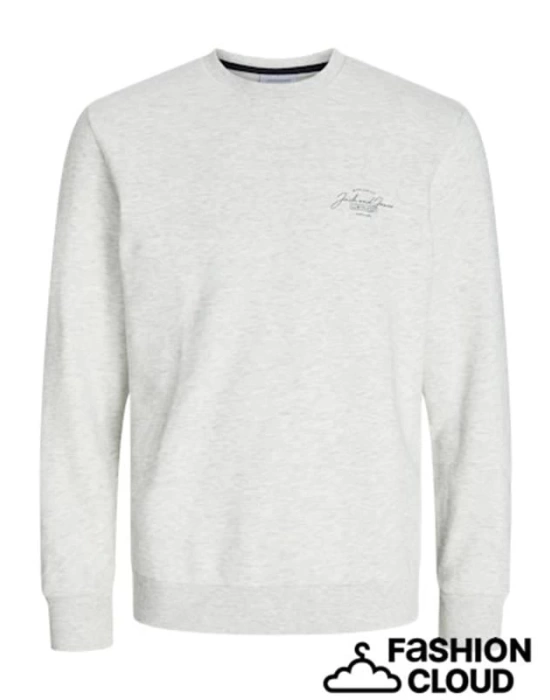 Üç İplik Küçük Baskılı Erkek Sweatshirt