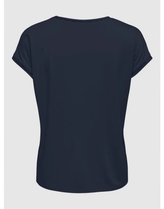 Viskon Yaka Dantel T-Shirt