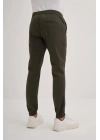 0004 Düğme Kapamalı Beli ve Paçası Lastikli Jogger Erkek Pantolon HAKİ