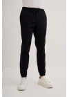 0004 Düğme Kapamalı Beli ve Paçası Lastikli Jogger Erkek Pantolon SİYAH