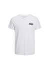 12151955 Bisiklet Yaka Baskılı Erkek T-Shirt Beyaz