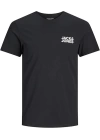12151955 Bisiklet Yaka Baskılı Erkek T-Shirt Siyah