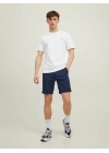 12165604 %100 Pamuk Likralı Regular Fit Erkek Chino Short Lacivert