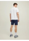12165604 %100 Pamuk Likralı Regular Fit Erkek Chino Short Lacivert