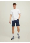 12165604 %100 Pamuk Likralı Regular Fit Erkek Chino Short Lacivert