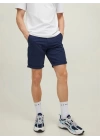 12165604 %100 Pamuk Likralı Regular Fit Erkek Chino Short Lacivert