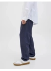 12248606 Relaxed Fıt Beli Lastikli Keten Jogger Erkek Pantolon Lacivert