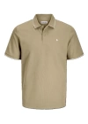 12268130 Likralı Polo Yaka Erkek Tshirt Bej