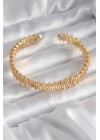 316L Çelik Gold Renk Dorika Model Kadın Bileklik