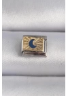 316L Çelik Gümüş Renk Gold Hilal İşlemeli Nomination Charm