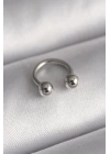 316L Çelik Gümüş Renk Halka Model Topçuk Piercing