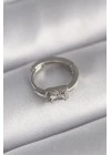316L Çelik Gümüş Renk Kare Zirkon Taşlı Tragus Piercing