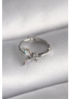 316L Çelik Gümüş Renk Zirkon Taşlı Kelebek Model Tragus Piercing