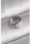 316L Çelik Gümüş Renk Zirkon Taşlı Tragus Piercing