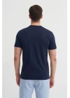 4624 Basıc V Yaka Erkek T-Shirt Lacivert