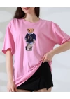 Ayıcıklı Oversize Kadın T-Shirt