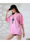 Ayıcıklı Oversize Kadın T-Shirt