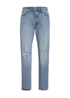 Boru Paça Yırtmaçlı %100 Pamuk Erkek Denim