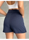 Çizgili şort etek