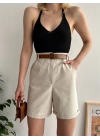 Gabardin kumaş şort