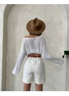 Gabardin kumaş şort
