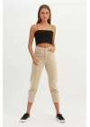 Gabardin Pantolon Beyaz