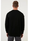 Kabartma Baskılı Oversıze Erkek Sweatshırt