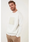 Kabartma Baskılı Oversıze Erkek Sweatshırt