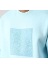 Kabartma Baskılı Oversıze Erkek Sweatshırt