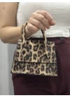 luxe leopar cilt çanta