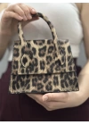 luxe leopar cilt çanta