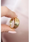 Metal Gold Renk Ayarlamalı Kadın Yüzük