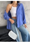 Modal Oversize Cepli Gömlek