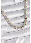 Pirinç Mix Renk Zirkon Taşlı Yıldız Model VIP Exclusive Seri Kadın Kolye