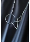 Silver Renk Squid Game Unisex Kolye
