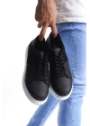 SLW151 Boost Bağcıklı Cilt Süet Erkek Günlük Sneaker Ayakkabı BT - Siyah