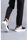 SLW151 Boost Bağcıklı Cilt Süet Erkek Günlük Sneaker Ayakkabı BT - Siyah/Gri