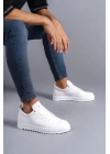 SLW152 Cool Bağcıklı Cilt Erkek Günlük Spor Klasik Ayakkabı BT - Beyaz