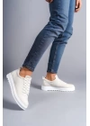 SLW152 Cool Bağcıklı Keten Erkek Günlük Spor Klasik Ayakkabı BT - Beyaz