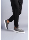SLW152 Cool Bağcıklı Keten Erkek Günlük Spor Klasik Ayakkabı BT - Gri