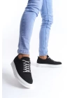 SLW152 Cool Bağcıklı Süet Erkek Günlük Spor Klasik Ayakkabı BT - Siyah