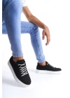 SLW152 Cool Bağcıklı Süet Erkek Günlük Spor Klasik Ayakkabı BT - Siyah