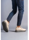 SLW161 Hippo Bağcıksız Süet Erkek Günlük Sneaker Ayakkabı GT - Bej