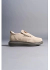 SLW161 Hippo Bağcıksız Süet Erkek Günlük Sneaker Ayakkabı GT - Bej