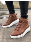SLW202 Toronto Bağcıklı Cilt Erkek Spor Bot BT - Taba